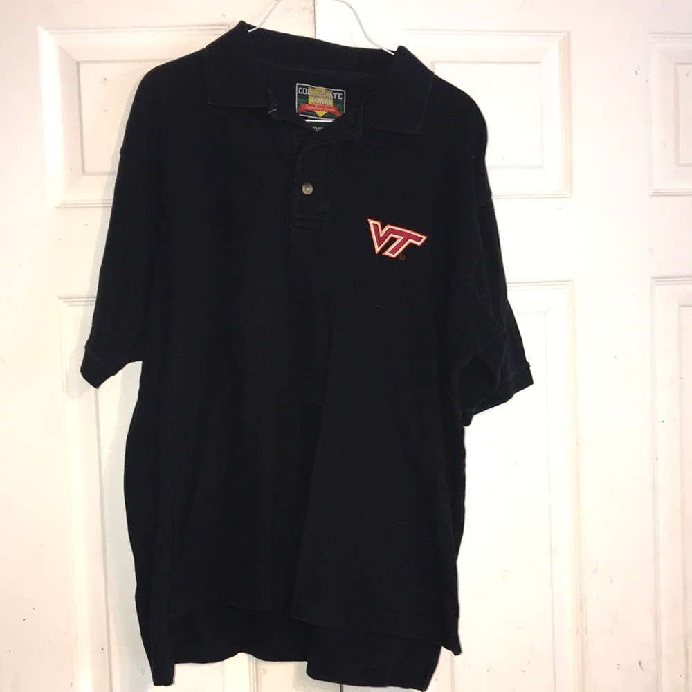 VT Logo Black Men's Polo Shirt